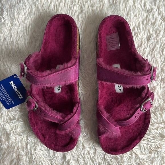 Birkenstock Mayari Genuine Shearling Sandals - Picture 14 of 15